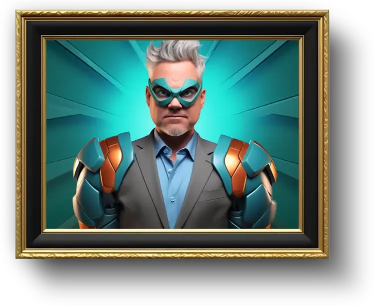 AI image of Matt Day as a superhero